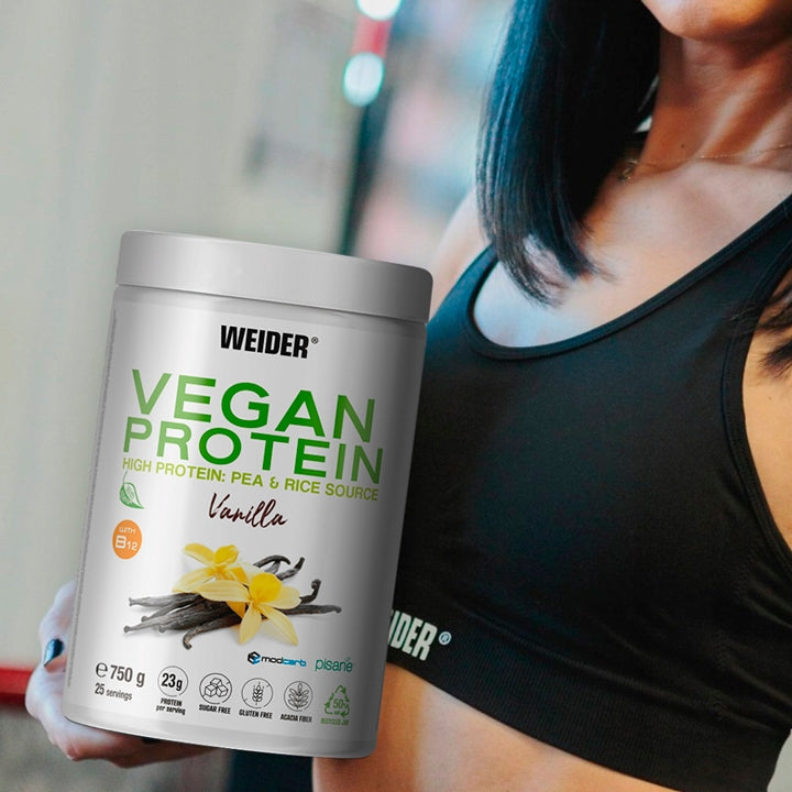 WEIDER VEGAN PROTEIN 750g Vegetable VEGE CONDITIONER Vegan PROTEIN WITH PEAS Expiration date at least six months from the date of purchase