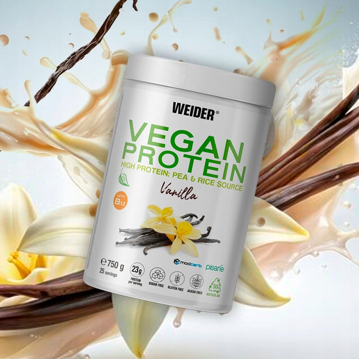 WEIDER VEGAN PROTEIN 750g Vegetable VEGE CONDITIONER Vegan PROTEIN WITH PEAS Packaging status original