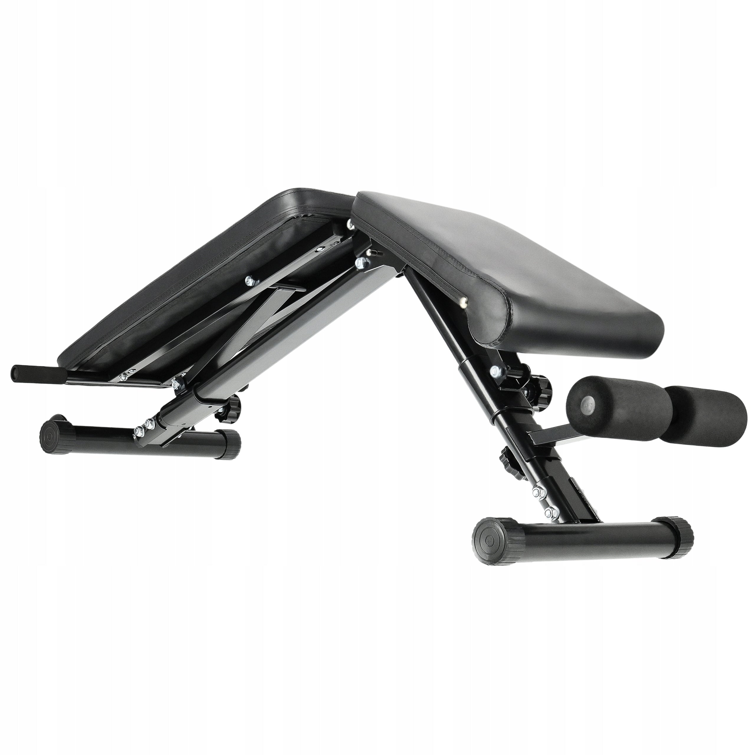 WEIGHT BENCH ADJUSTABLE FOR EXERCISE FOLDING BENCH STRAIGHT SLANTED PRO Model Ławka treningowa regulowana składana skos ujemny