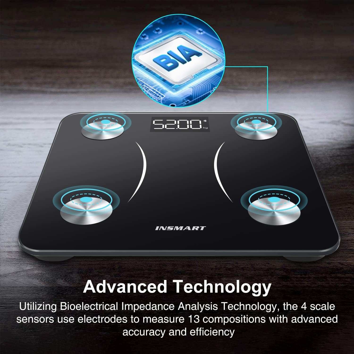 WEIGHT FOR BODY COMPOSITION ANALYSIS 16 BLUETOOTH INDICATORS APPLICATION LED SCREEN BL EAN (GTIN) 5907138012262