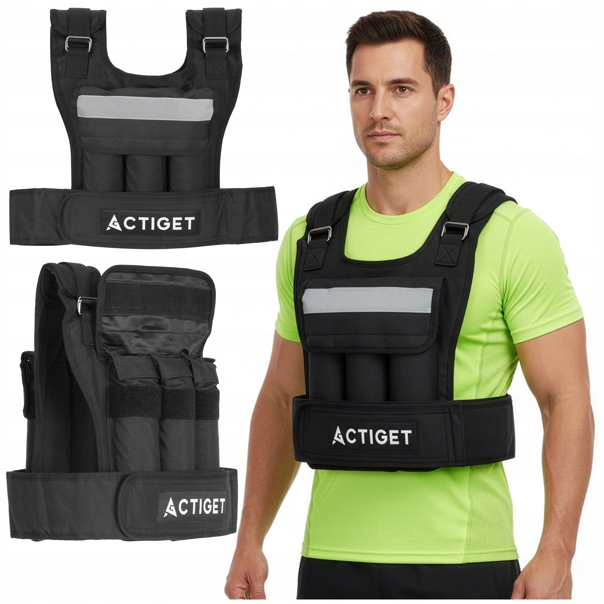 WEIGHTED VEST 20kg ADJUSTABLE TRAINING FOR WEIGHTED EXERCISES
