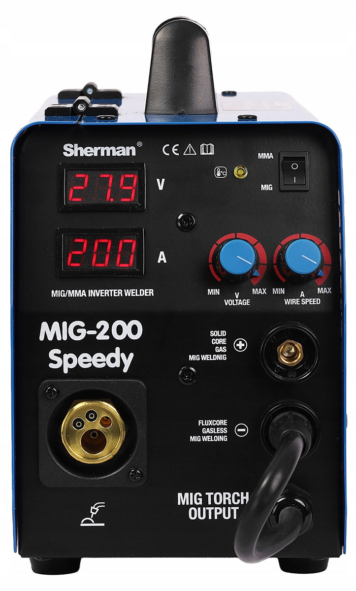 WELDER MIGOMAT 2in1 200A MIG MAG MMA IGBT Set Sherman INVERTER IGBT Manufacturer code MIGOMAT speedy KPW5