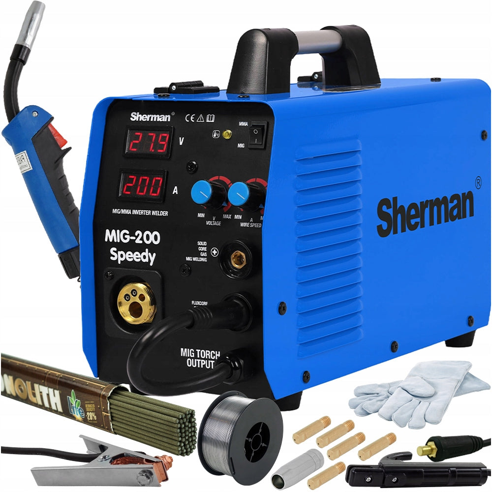 WELDER MIGOMAT 2in1 200A MIG MAG MMA IGBT Set Sherman INVERTER IGBT