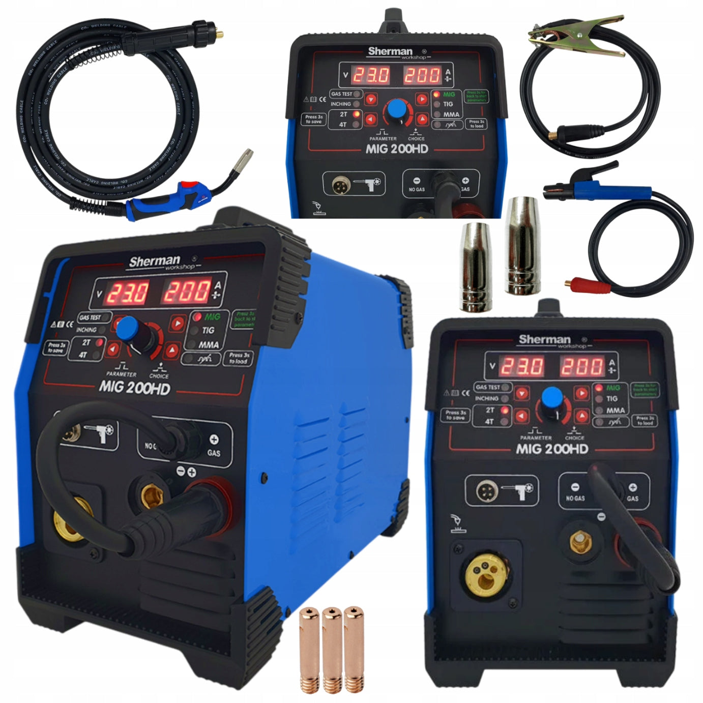 WELDER MIGOMAT Sherman MIG 200HD WITH SYNERGY 200A