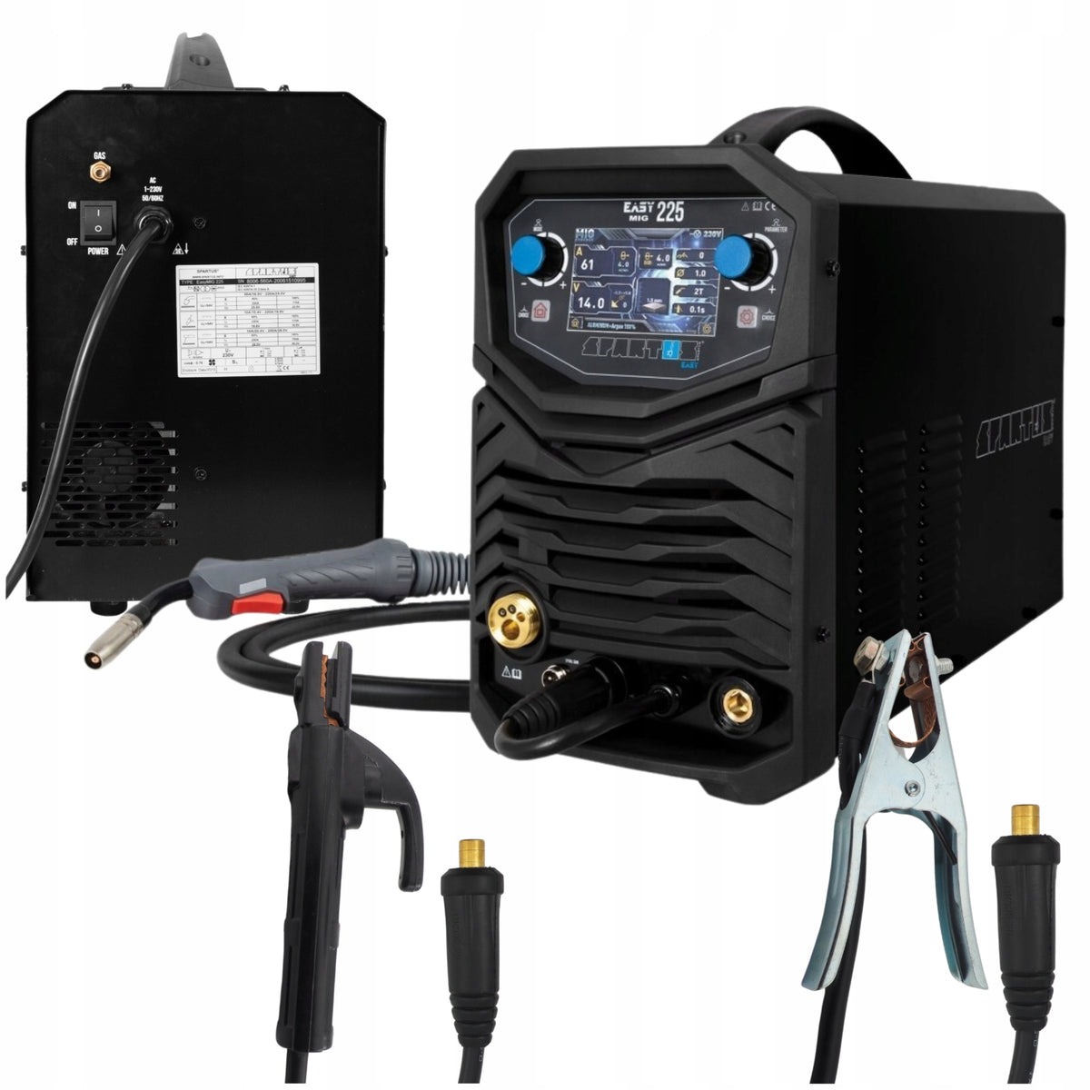 WELDER Migomat SEMI-AUTOMAT Inverter Spartus EasyMIG 225 SYNERGY
