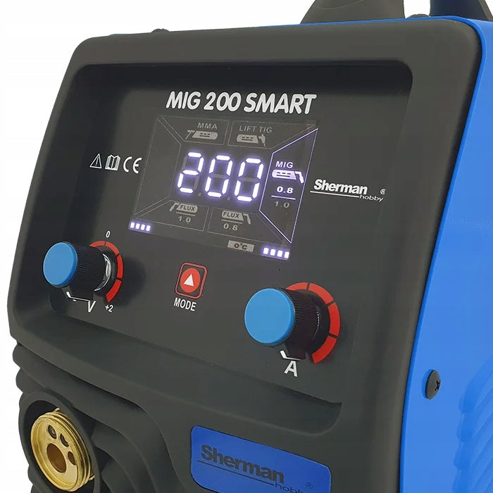 WELDER SHERMAN SMART MIG 200A Synergy MAG MMA TIG 230V INVERTER Packaging status original