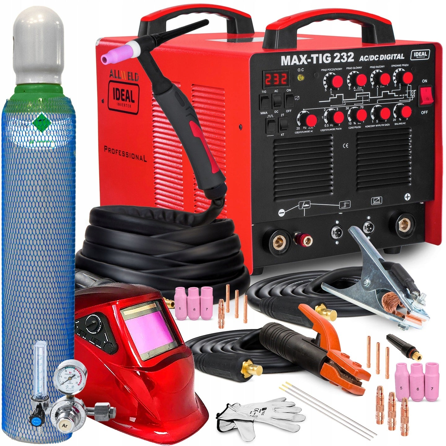 WELDING MACHINE INVERTER IDEAL MAXTIG 232 AC DC DIGITAL TIG MMA PULSE ALU 200A 230V