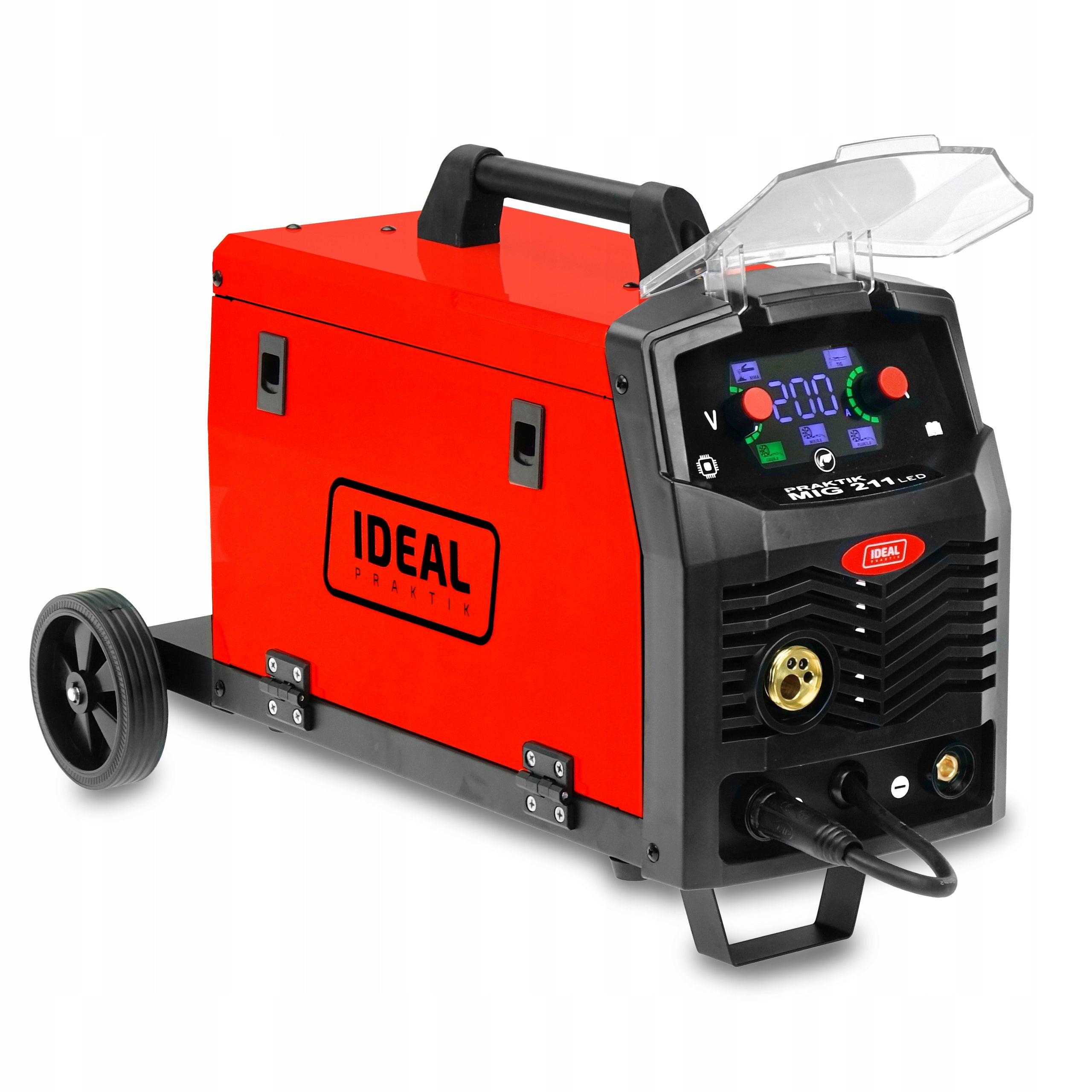 WELDING MACHINE INVERTER IDEAL PRAKTIK MIG 211 SYNERGY LED MMA TIG 200A ALUMINUM Packaging status original