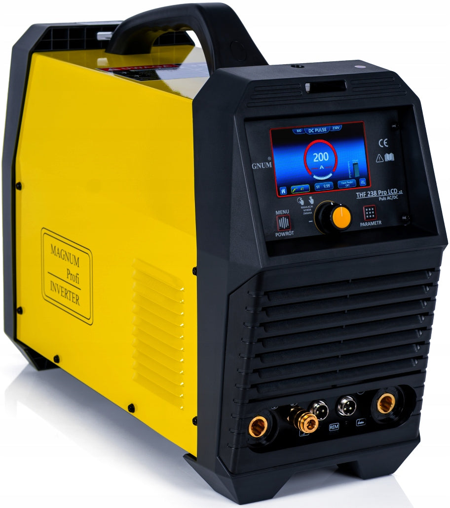 WELDING MACHINE INVERTER TIG HF FOR ALUMINIUM MAGNUM THF 238 PRO LCD V2 PULSE AC/DC Manufacturer code U I THF238P LCD
