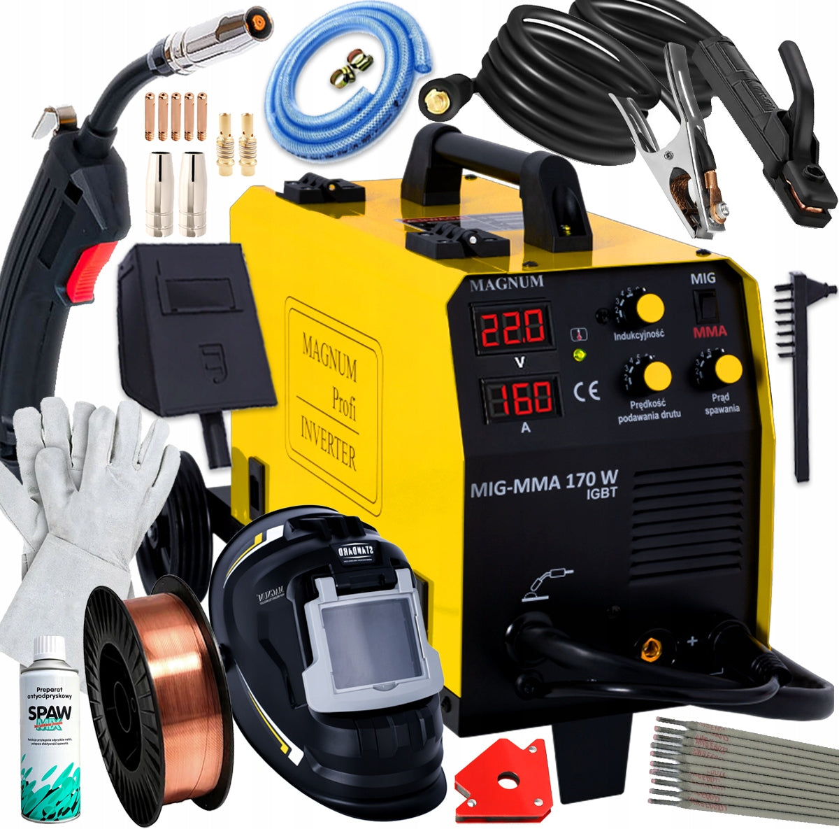 WELDING MACHINE MAGNUM 170W SEMI-AUTOMATIC MIGOMAT 160A/60% 230V MIG MAG SET