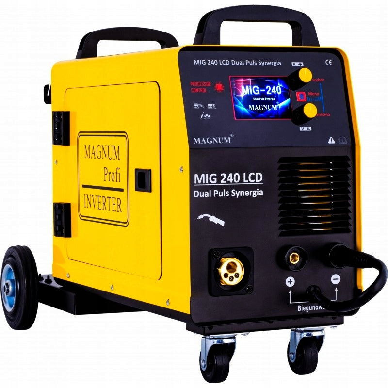 WELDING MACHINE MAGNUM MIG 240 DUAL PULSE LCD SYNERGY TIG Manufacturer code U MI 240 DP LCD ZESTAW#1