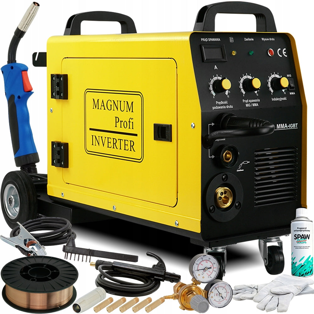 WELDING MACHINE MIGOMAT MAGNUM MIG 200 MMA KN 230V 200A SET WIRE REDUCER IGBT