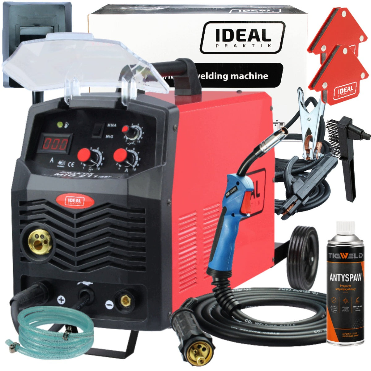 WELDING MACHINE MIGOMAT SEMI-AUTOMATIC MIG MAG MMA FLUX 200A 230V TROLLEY IDEAL