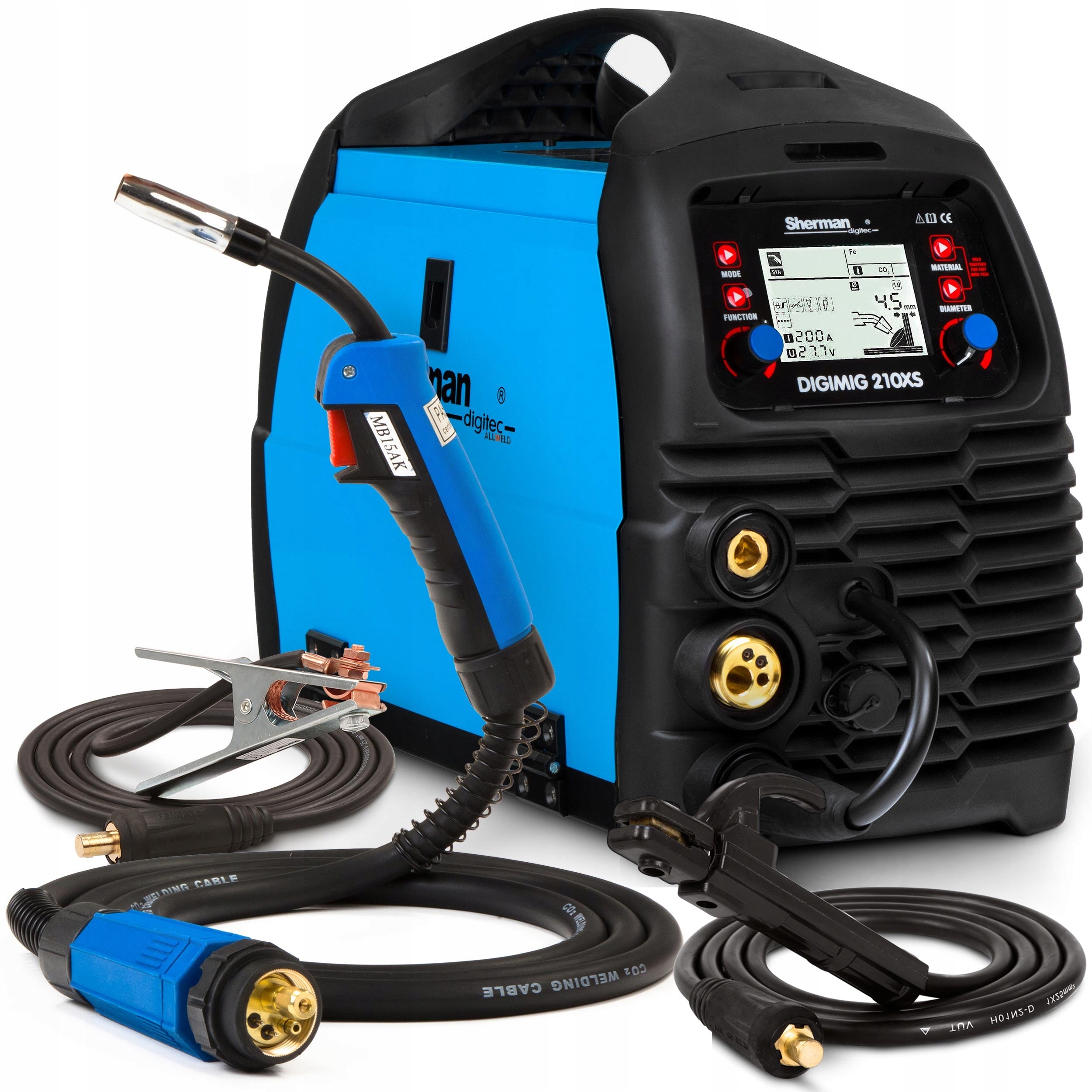 WELDING MACHINE MIGOMAT SHERMAN DIGIMIG 210XS MIG MMA TIG 230V 200A ALU SYN 3IN1