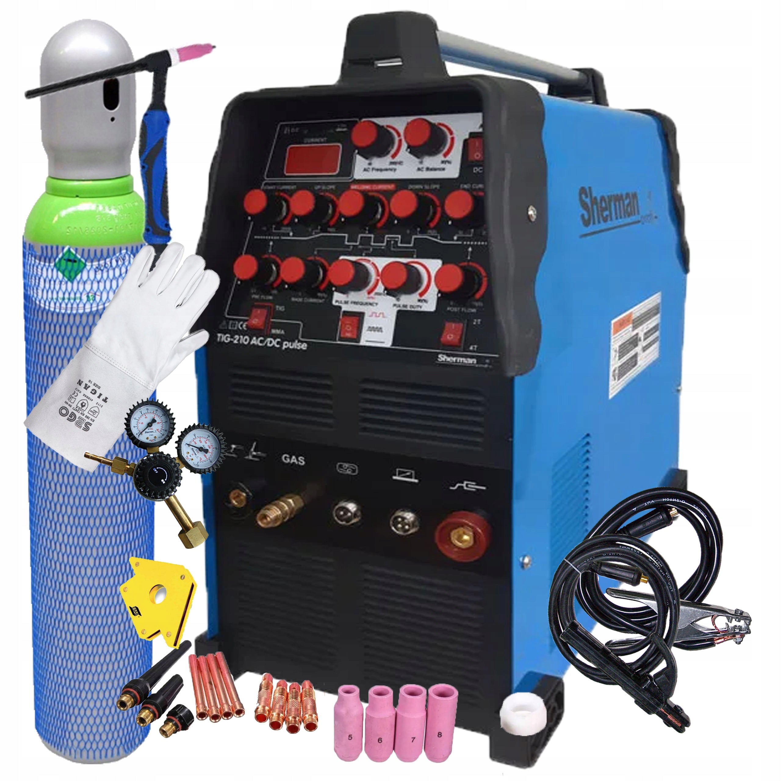 WELDING MACHINE SHERMAN TIG 210 AC/DC PULSE 200A MMA ALUMINIUM