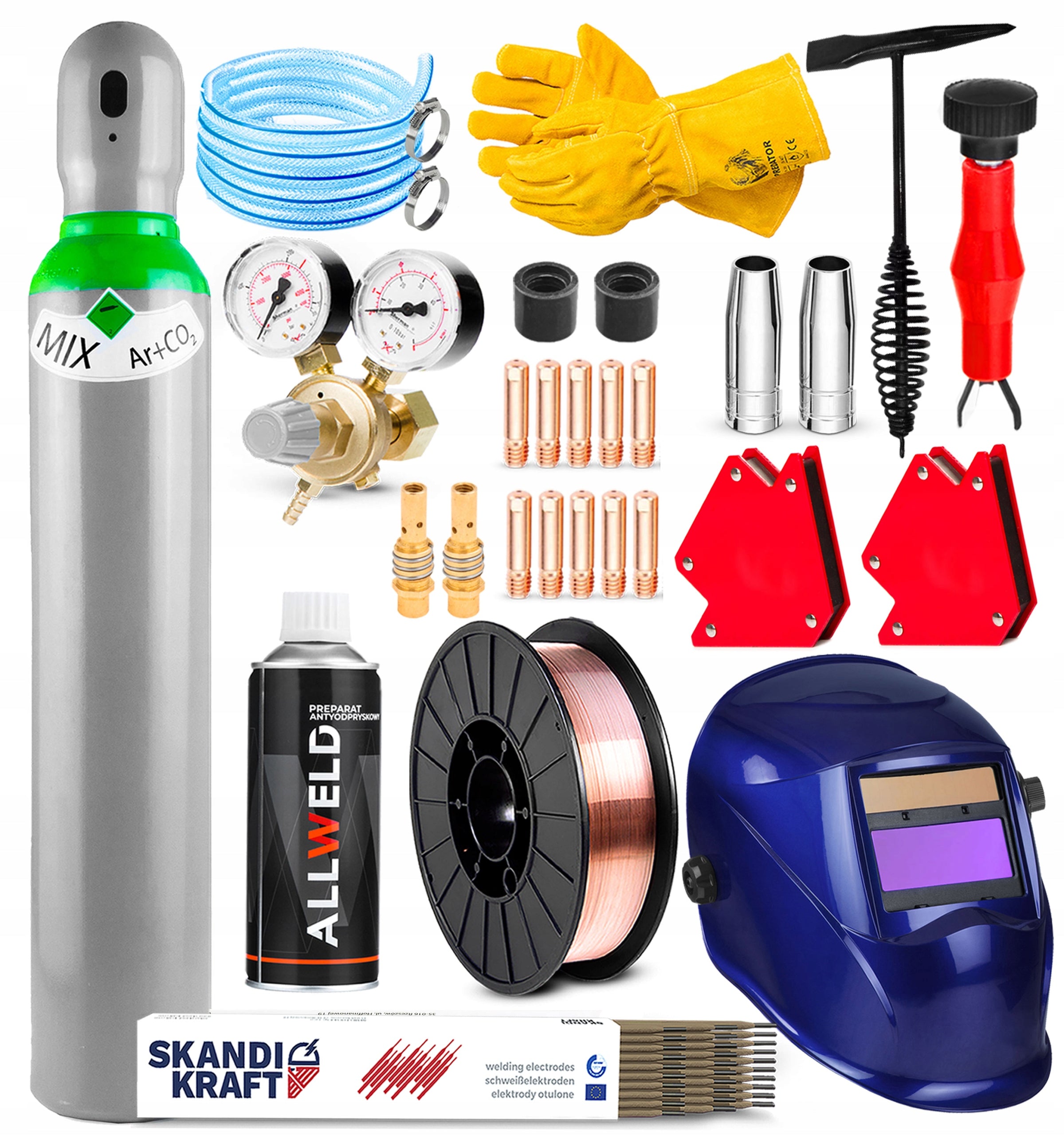 WELDING MACHINE SPARTUS EASY MIG 210 LED 230V 200A SYNERGY MMA TIG FLUX 2T/4T Packaging status original