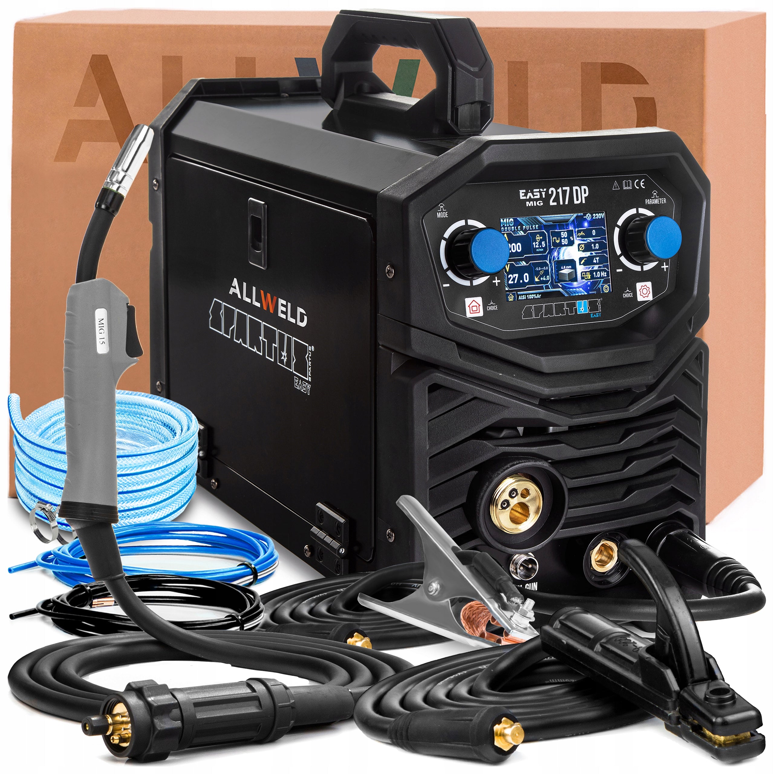 WELDING MACHINE SPARTUS EASY MIG 217DP 230V 200A SYNERGY MMA TIG LIFT DUAL PULSE Packaging status original