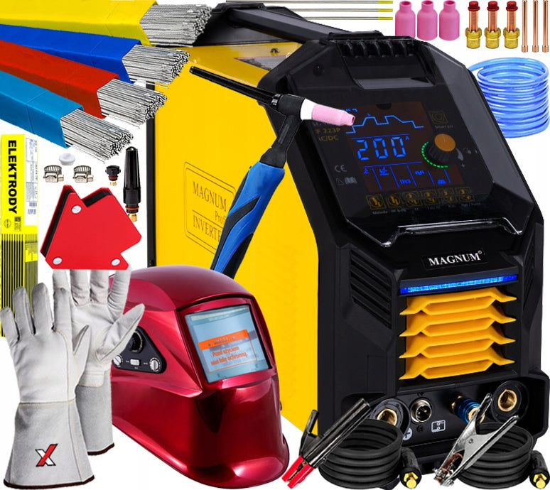 WELDING MACHINE TIG HF FOR ALUMINIUM MAGNUM TIG HF THF 223 PULSE AC/DC BI LEVEL MMA