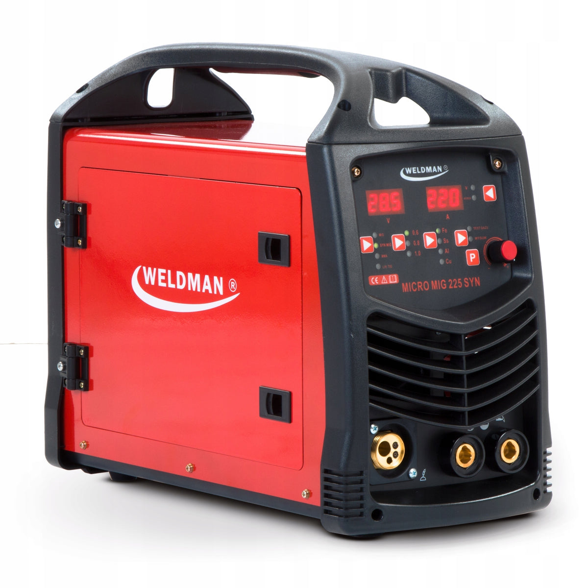WELDING MACHINE WELDMAN MICRO MIG 225 SYNERGY MMA TIG IGBT 230V 220A 3IN1 Brand Weldman