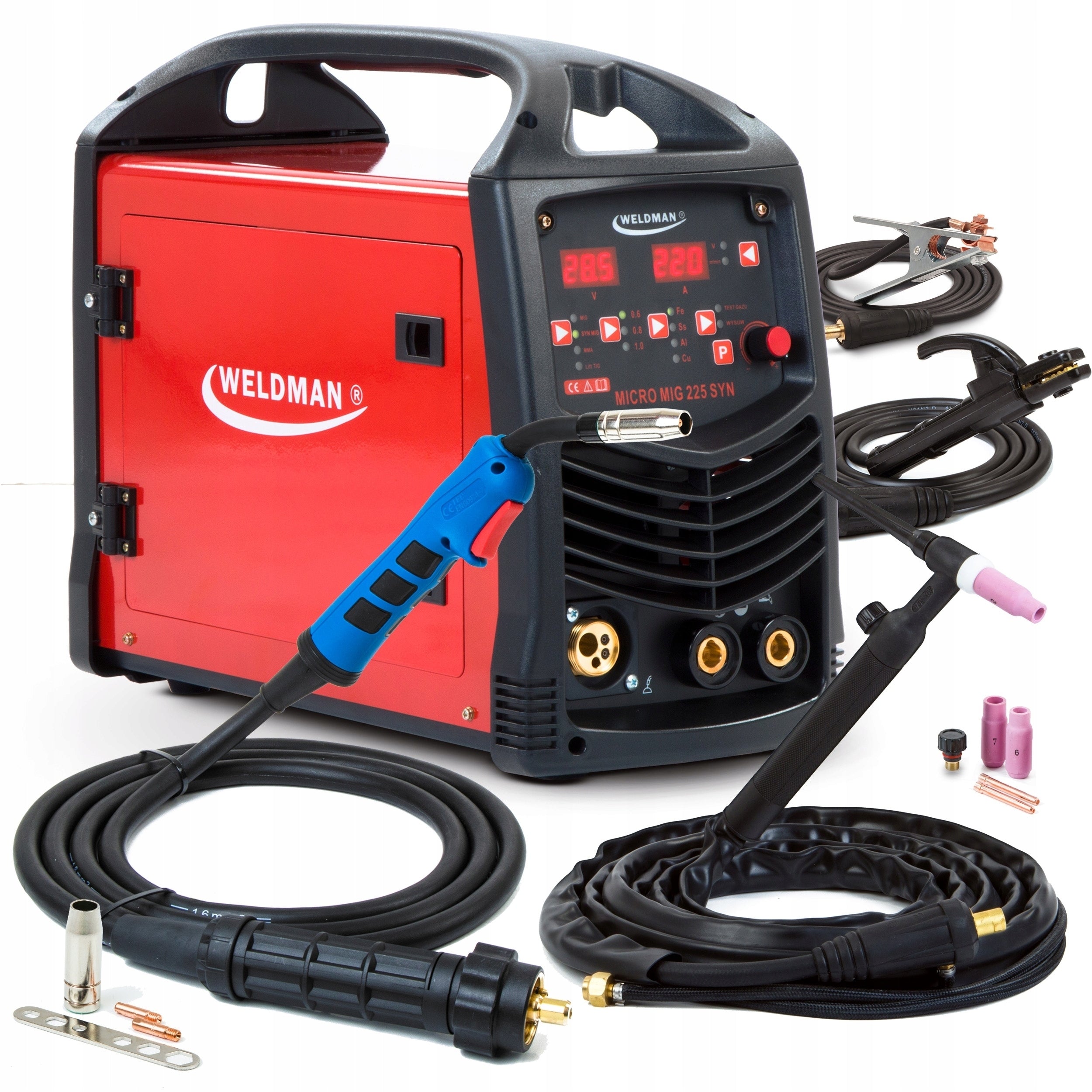WELDING MIGOMAT INVERTER WELDMAN MICRO MIG 225 220A MMA TIG Synergy