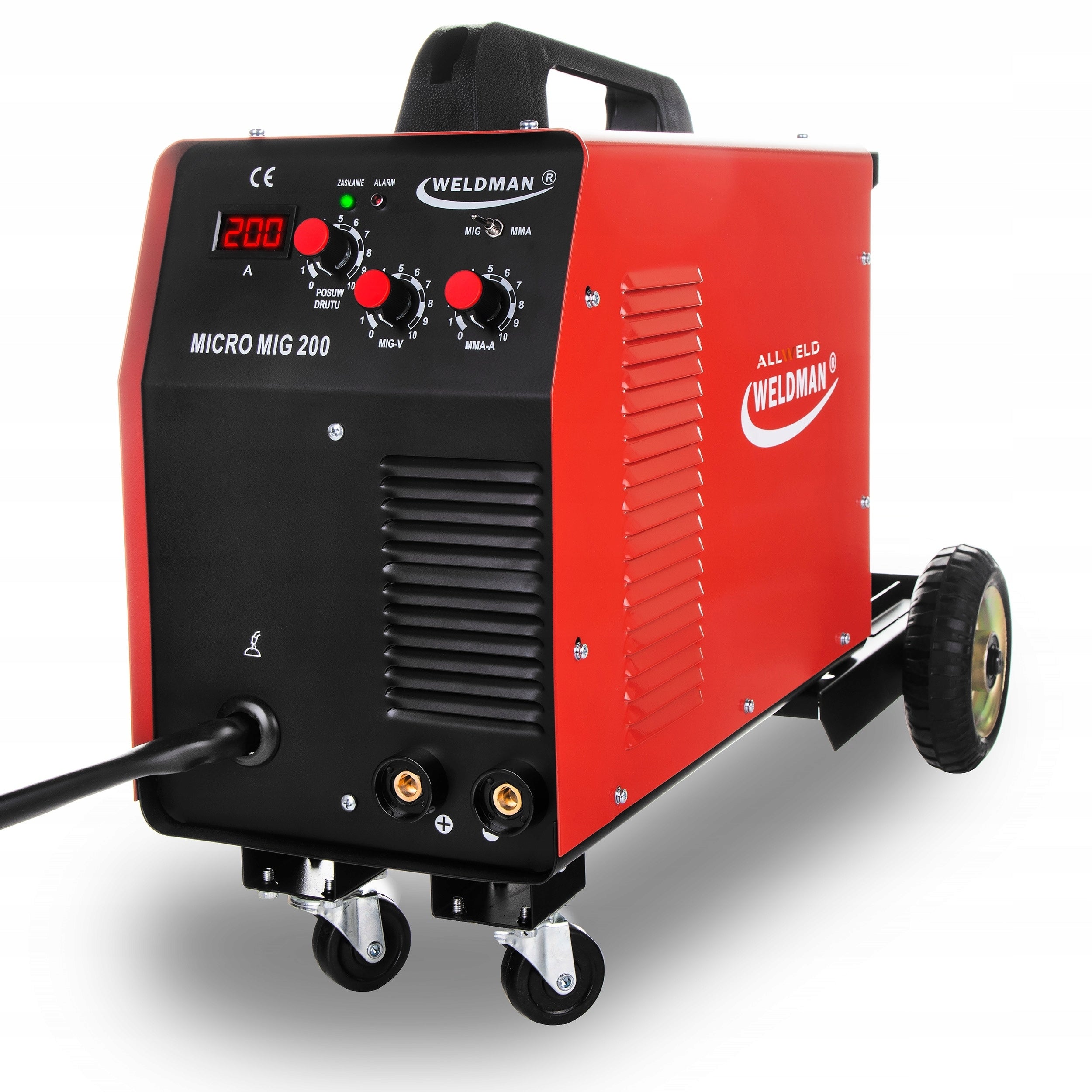 WELDMAN MICRO MIG 200 MAG MMA ALUMINIUM IGBT 200A 230V WELDING MACHINE Manufacturer code EN60974-1