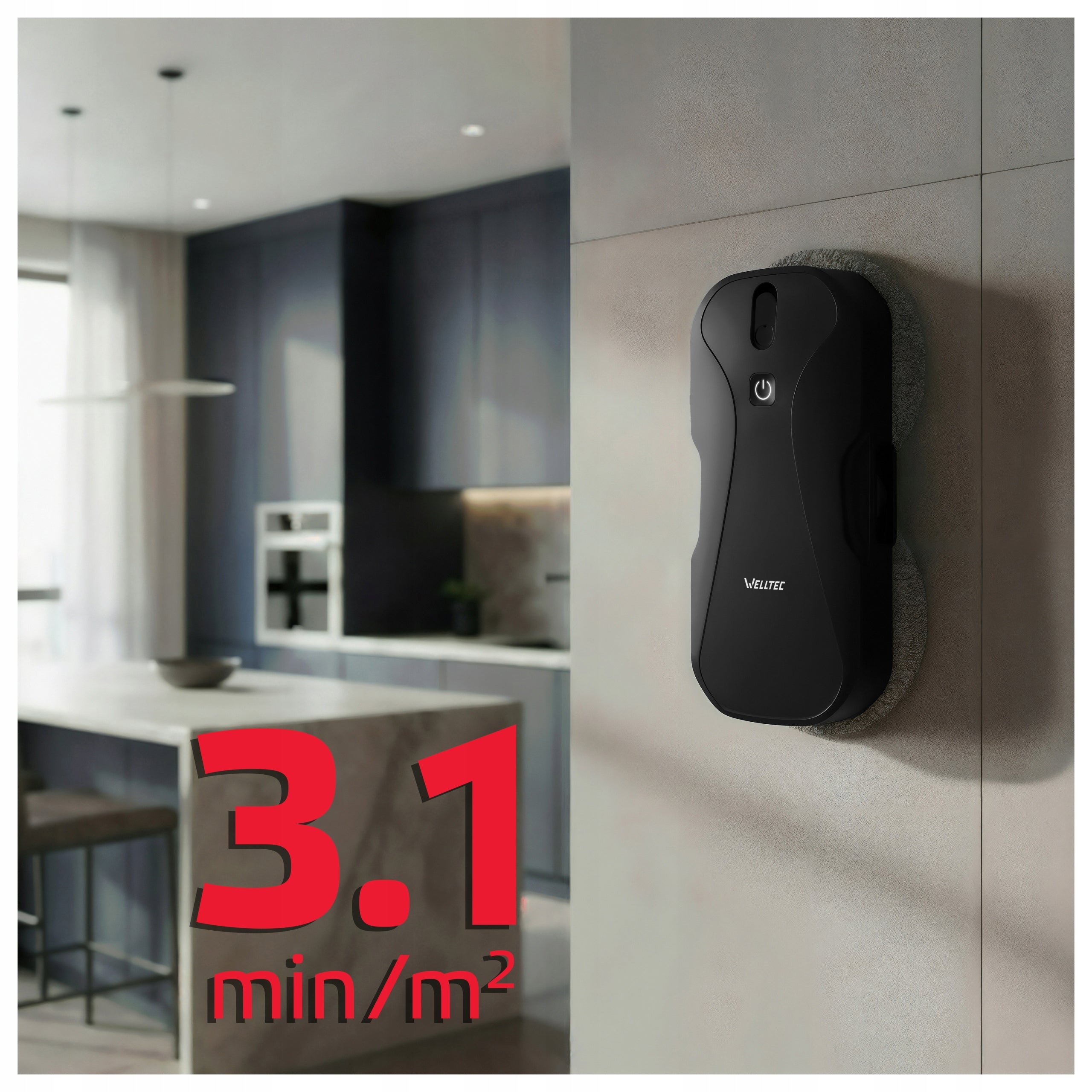 WELLTEC RX11 PRO - WINDOW CLEANER | 4000Pa | WiFi | REMOTE CONTROL + ACCESSORIES Brand Welltec
