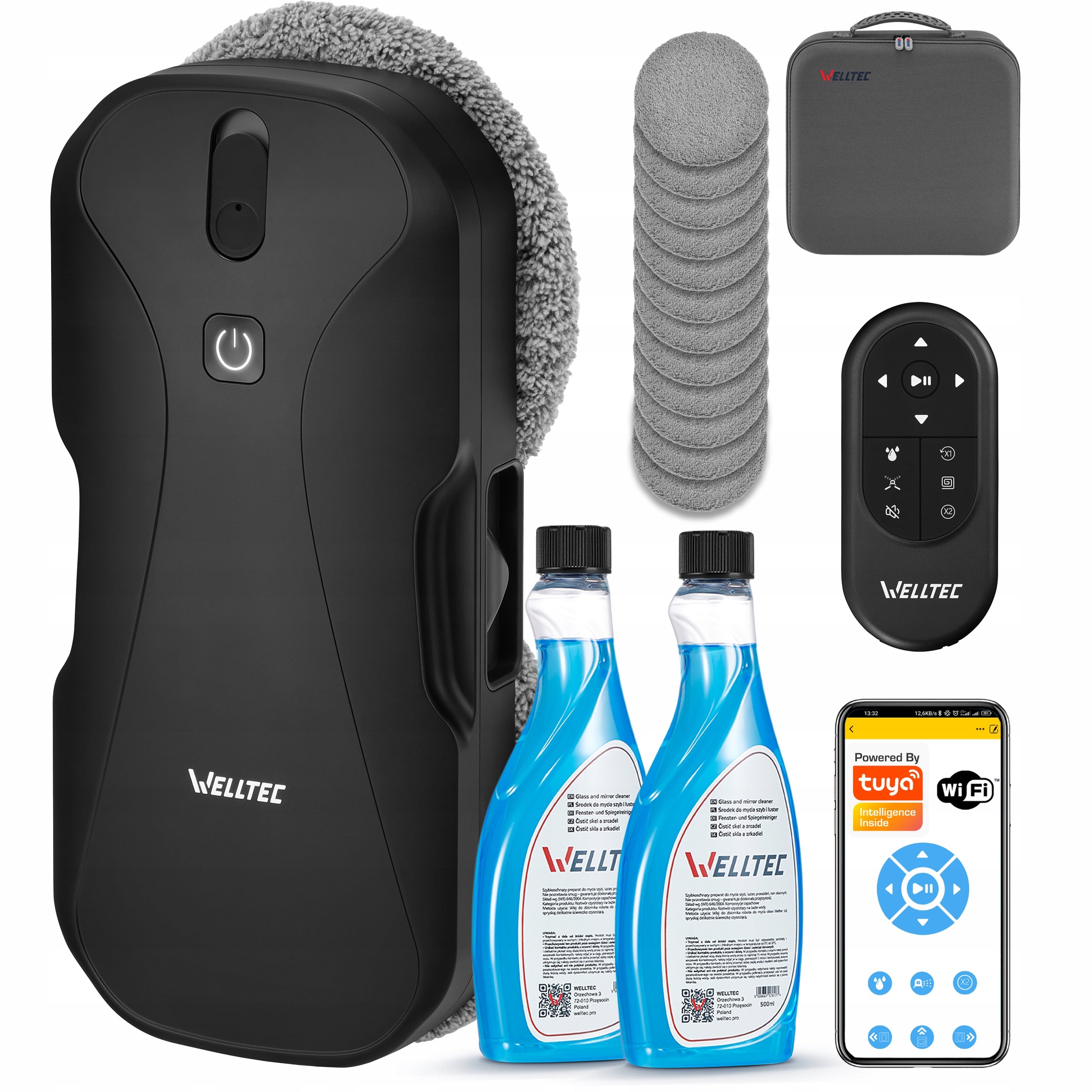 WELLTEC RX11 PRO - WINDOW CLEANER | 4000Pa | WiFi | REMOTE CONTROL + ACCESSORIES