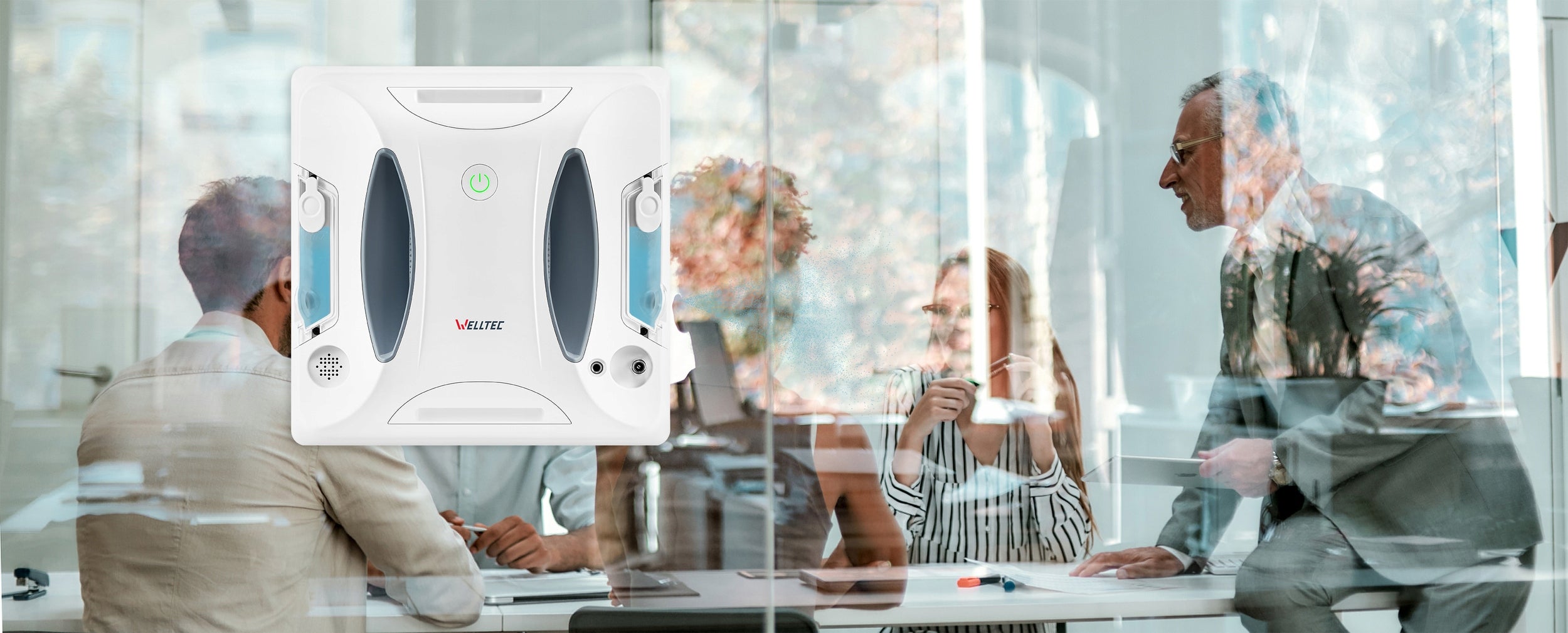 WELLTEC RX3 PRO - WINDOW CLEANING ROBOT | 4000Pa | WiFi | REMOTE CONTROL + ACCESSORIES Capacity 0.05 l