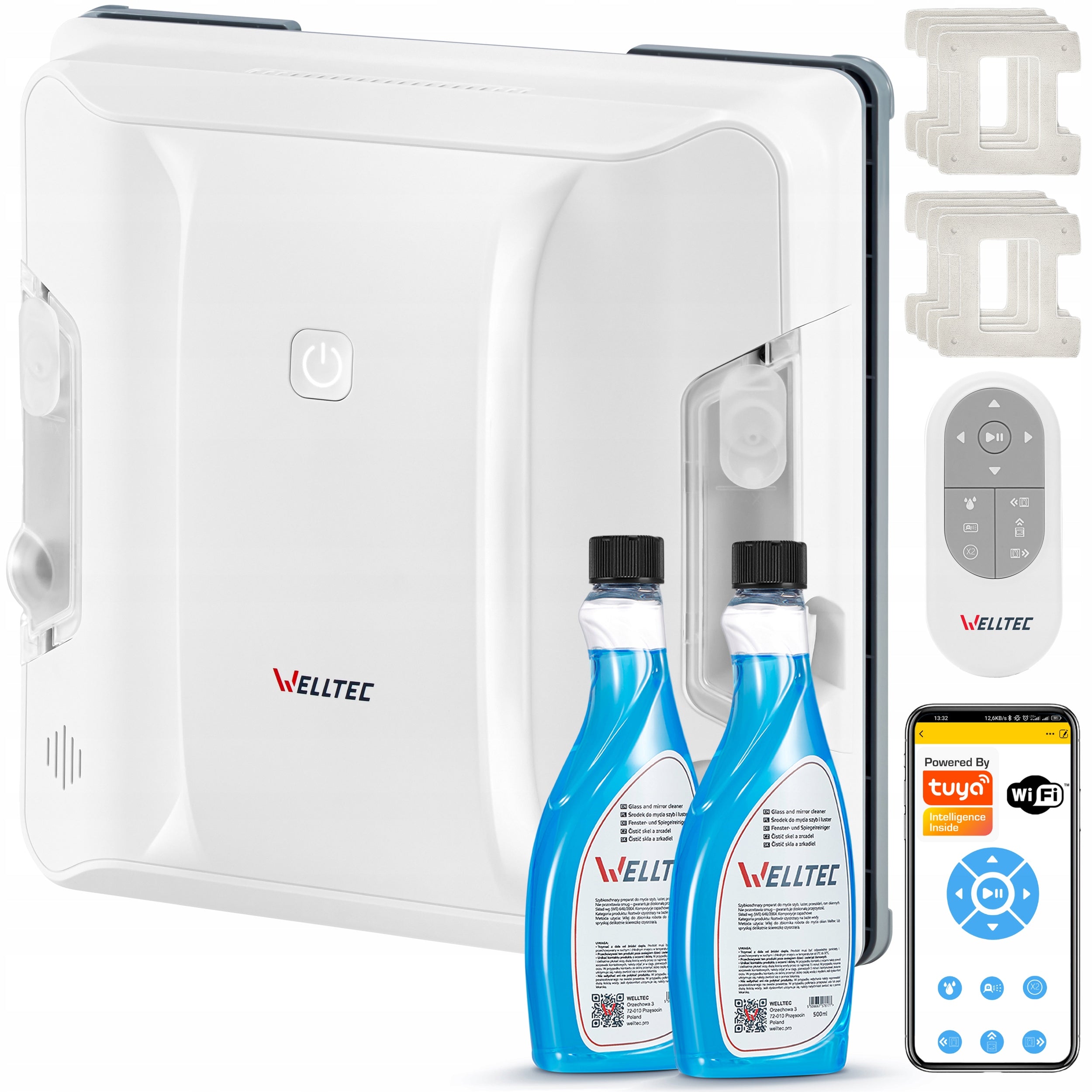 WELLTEC RX4 PRO - WINDOW CLEANER | 4000Pa | WIFI | REMOTE CONTROL + ACCESSORIES