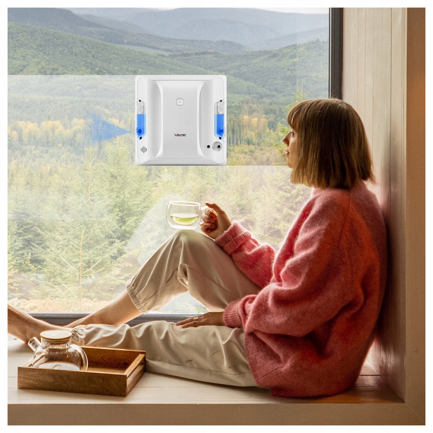 WELLTEC RX4 ULTRA - WINDOW CLEANER | POWER STATION | 4000Pa | WiFi Power 72 W