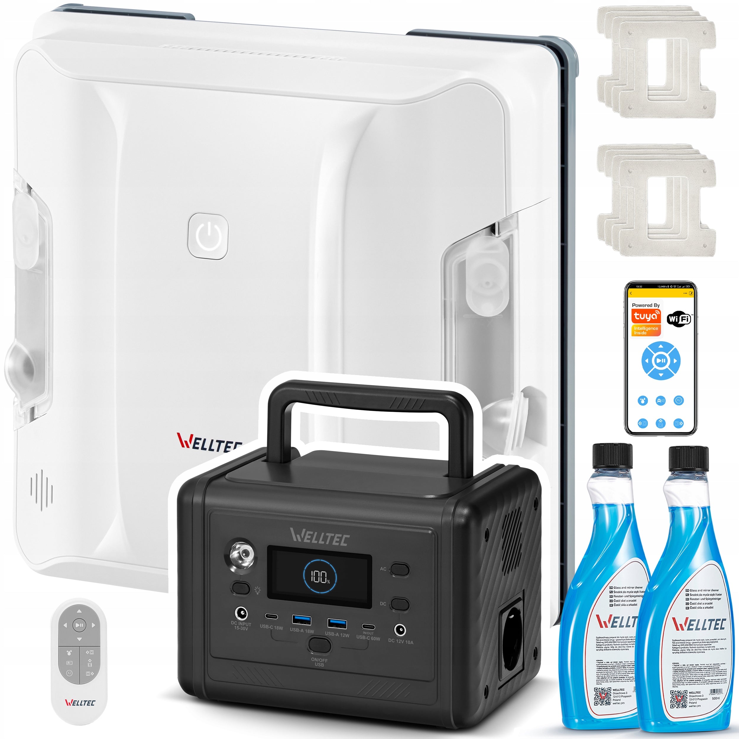 WELLTEC RX4 ULTRA - WINDOW CLEANER | POWER STATION | 4000Pa | WiFi