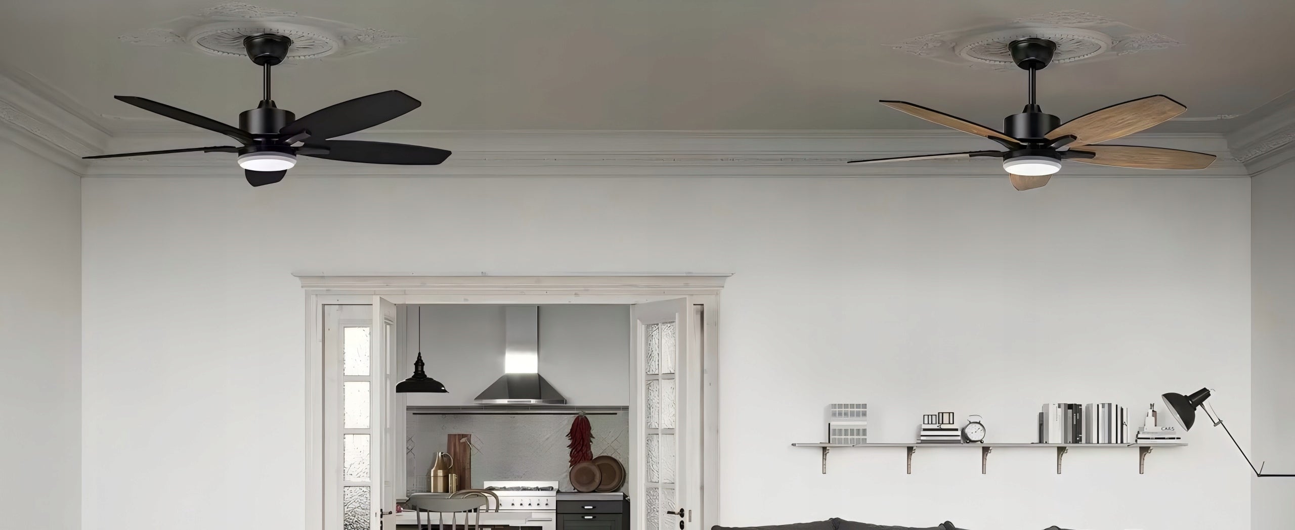 WENTYLATOR SUFITOWY LAMPA SUFITOWA 6 PRĘDKOŚCI 42" Z TIMER + PILOT Kolor dominujący beżowy
