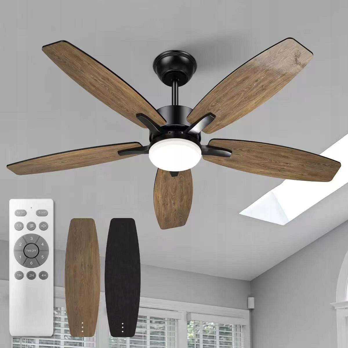 WENTYLATOR SUFITOWY LAMPA SUFITOWA 6 PRĘDKOŚCI 42" Z TIMER + PILOT