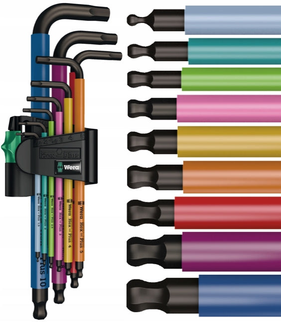 WERA keys Hex-Plus Multicolour 950/9 Allen 9 pieces
