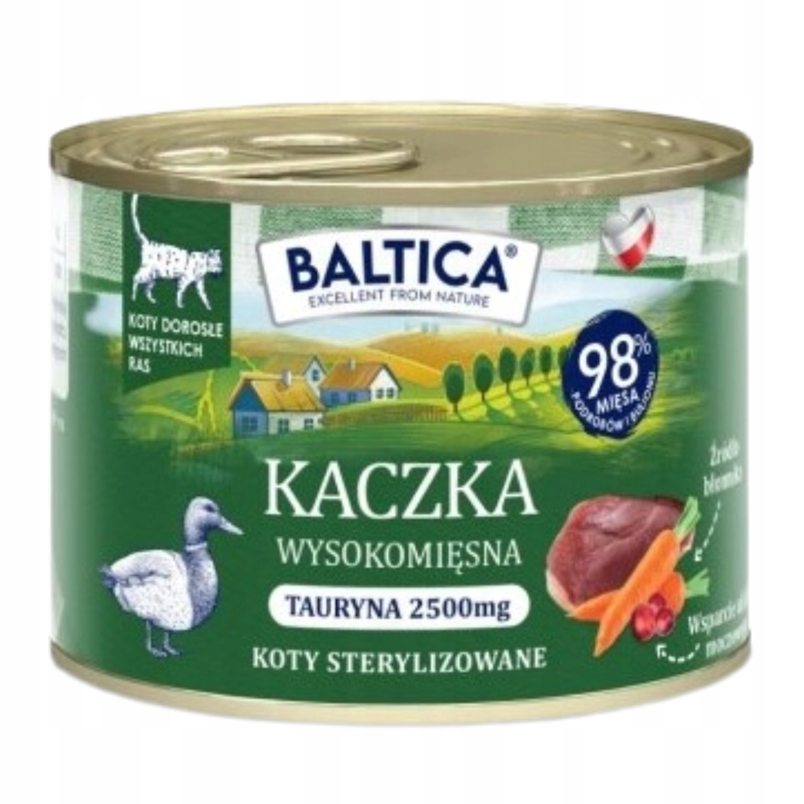 WET CAT FOOD Baltica Duck 185g GRAIN-FREE can for adults