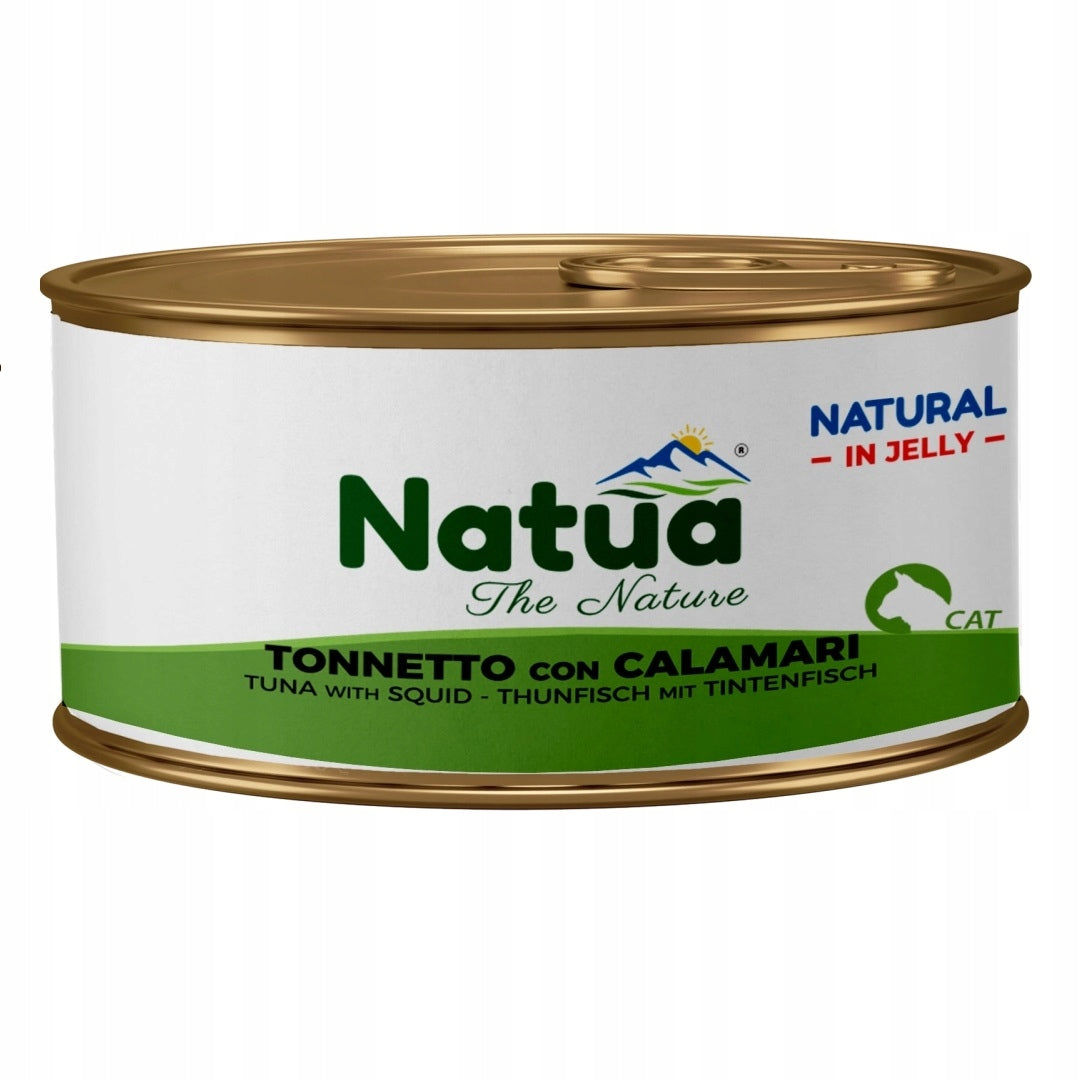 WET CAT FOOD NATURAL NATUA TUNA SQUID IN JELLY 85g