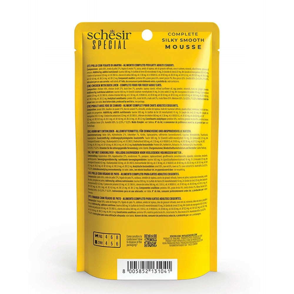 WET CAT FOOD SCHESIER SPECIAL EXIGENT CHICKEN AND DUCK LIVER 70g Manufacturer code 149111