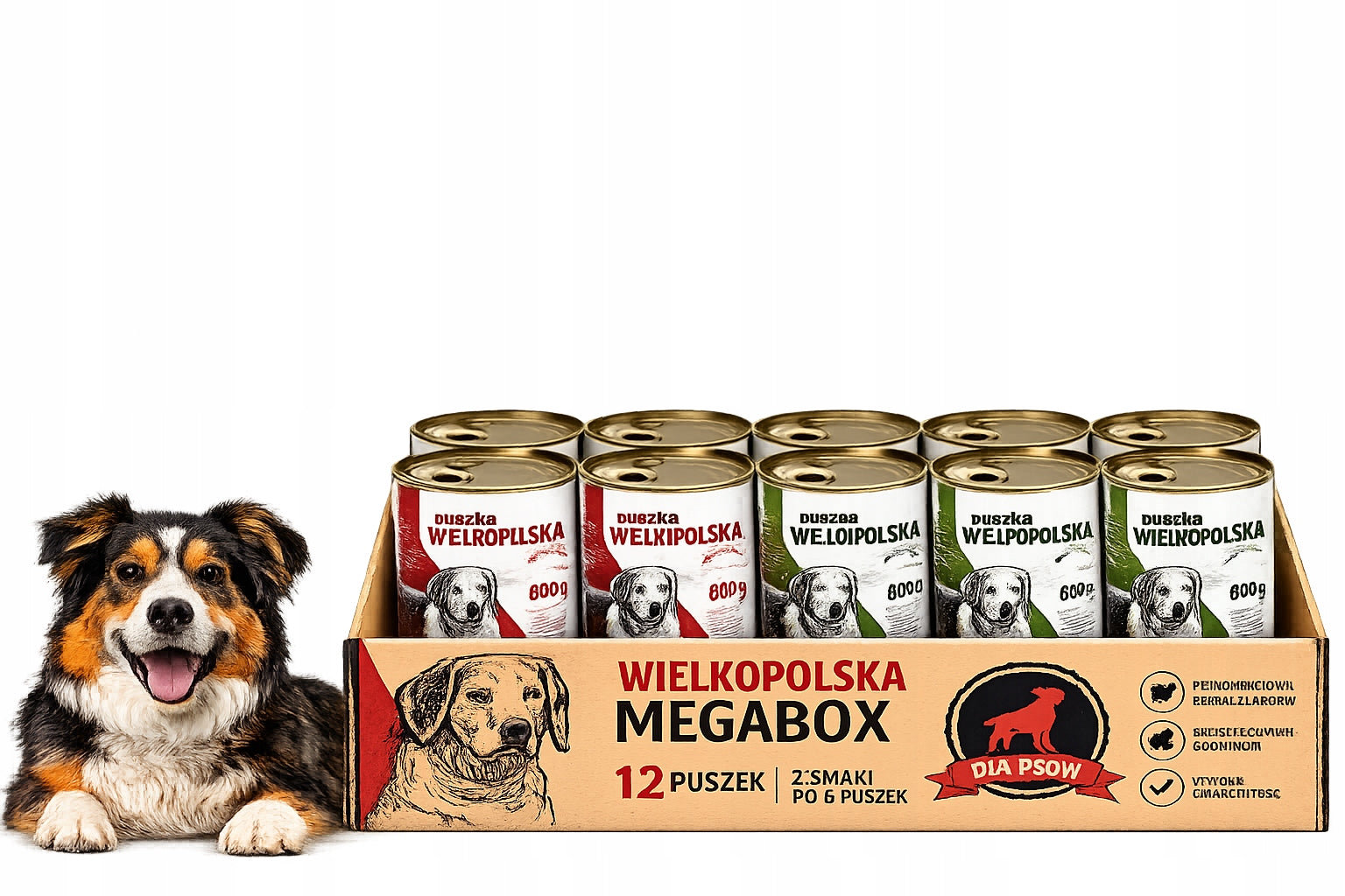 WET Dog Food Mix of Flavours 12 x 800 9,6kg