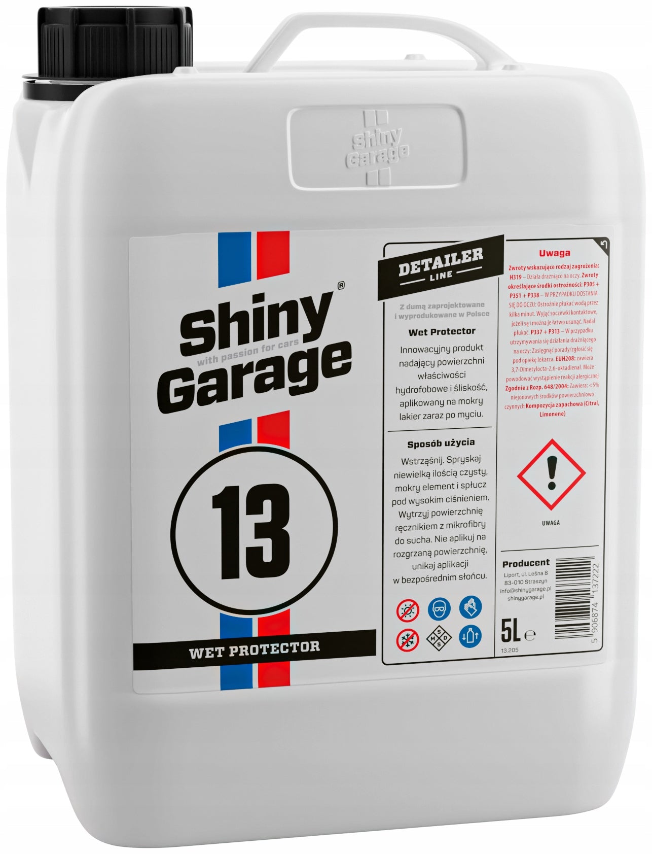 WET PROTECTOR 5L HYDROPHOBIC PROTECTIVE COATING /SHINY GARAGE/ Manufacturer Shiny Garage