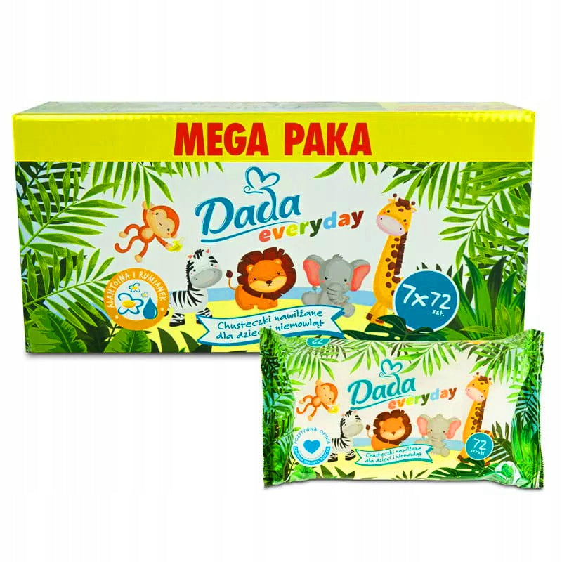 WET WIPES DADA WET SET 7x72 MEGA PAKA 504pcs + EBOOK FREEBIE Packaging status original