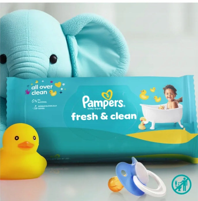 WET WIPES PAMPERS FRESH CLEAN 15 x 80PCS Line of tissues Fresh Clean