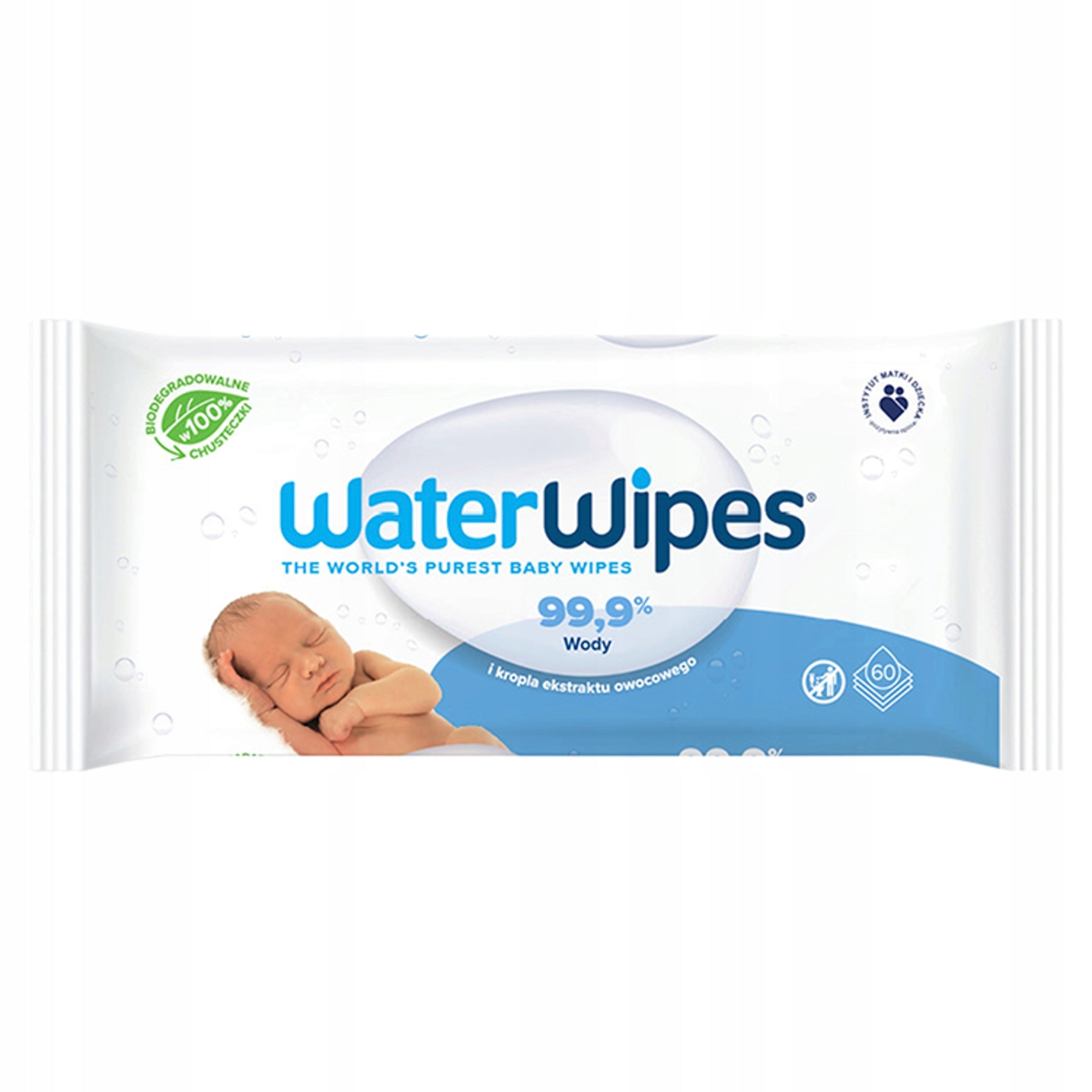 WET WIPES WATERWIPES 12 X 60 PCS. BIO 99,9% WATER DELICATE Brand WaterWipes