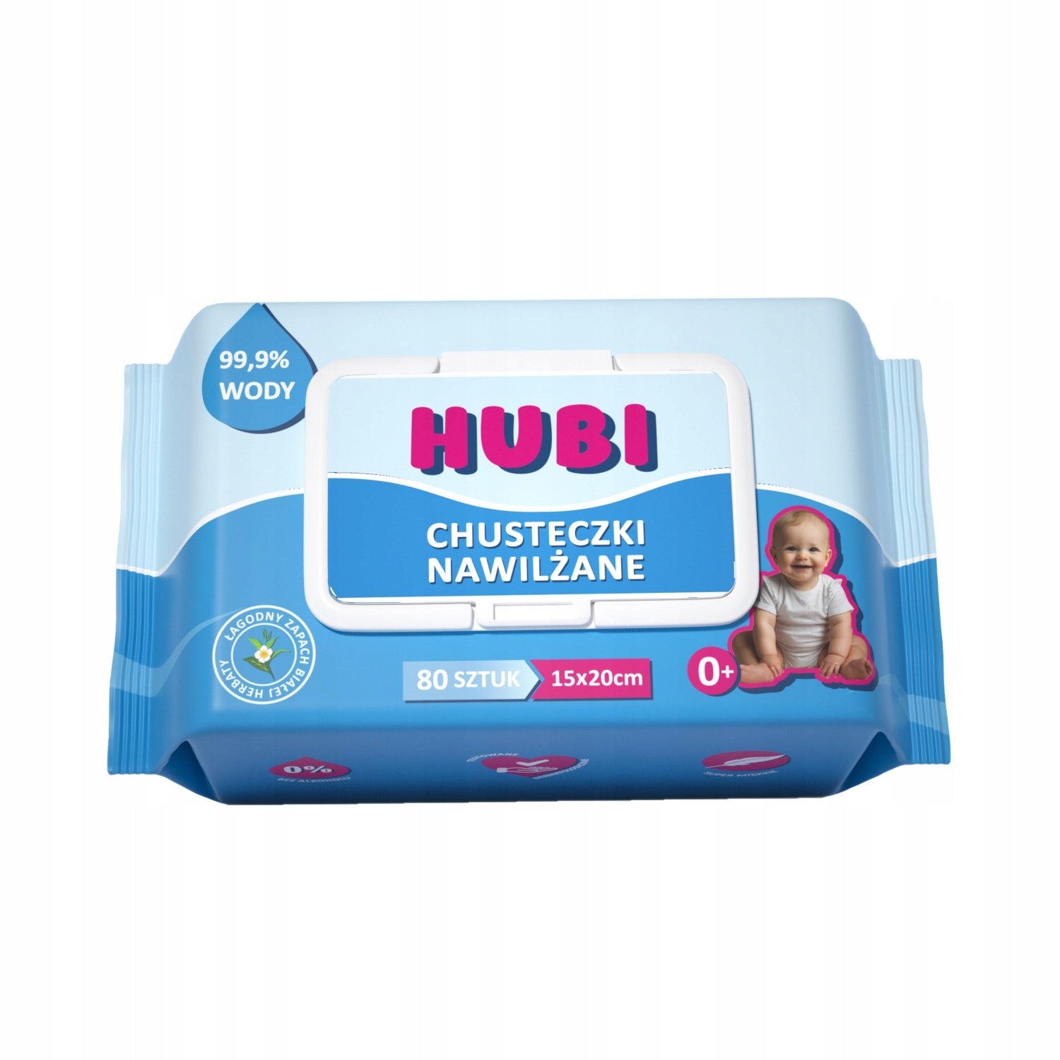 WET WIPES WITH WATER 99,9% CLIP 24 x 80PCS Packaging status original