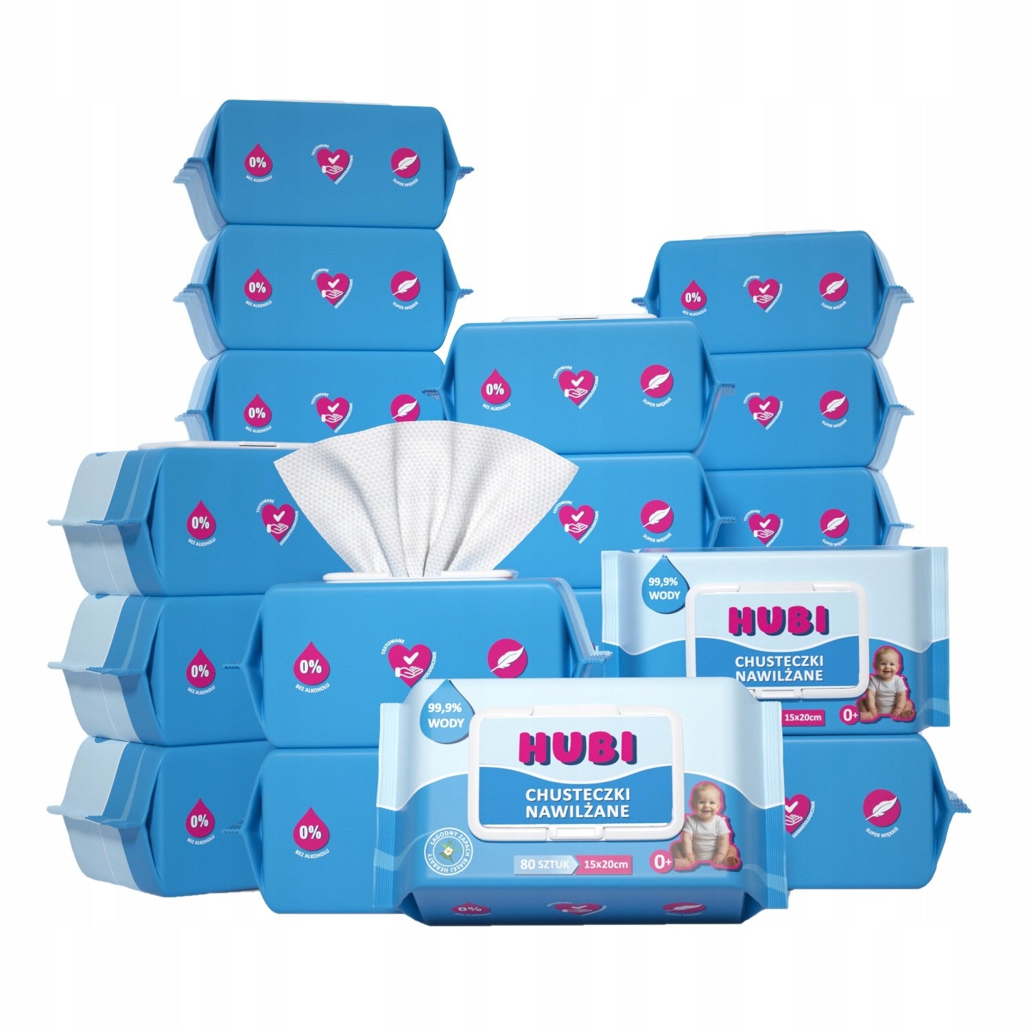 WET WIPES WITH WATER 99,9% CLIP 24 x 80PCS
