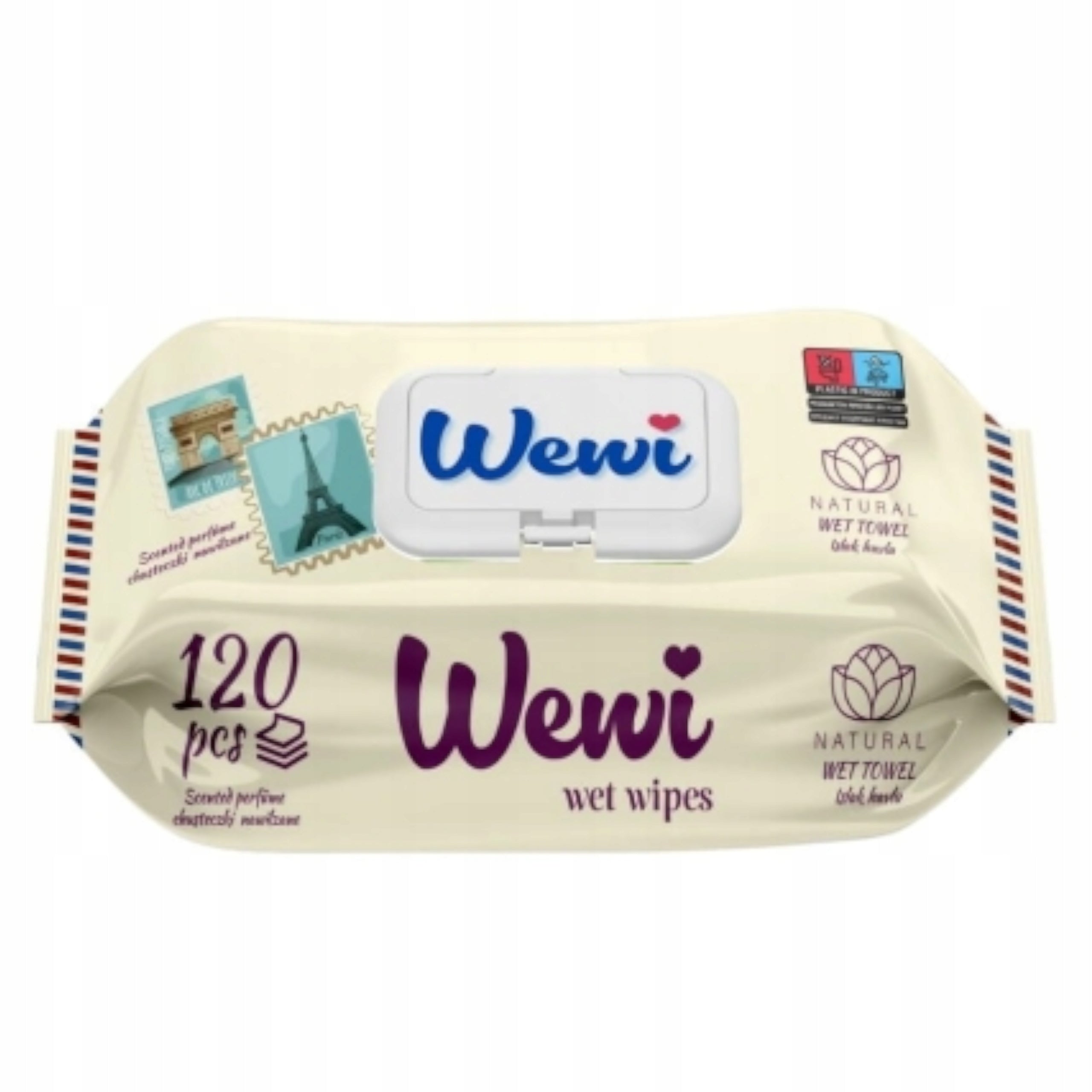 WEWI WET WIPES PARIS EDITION 120 PCS SUPER SOFT