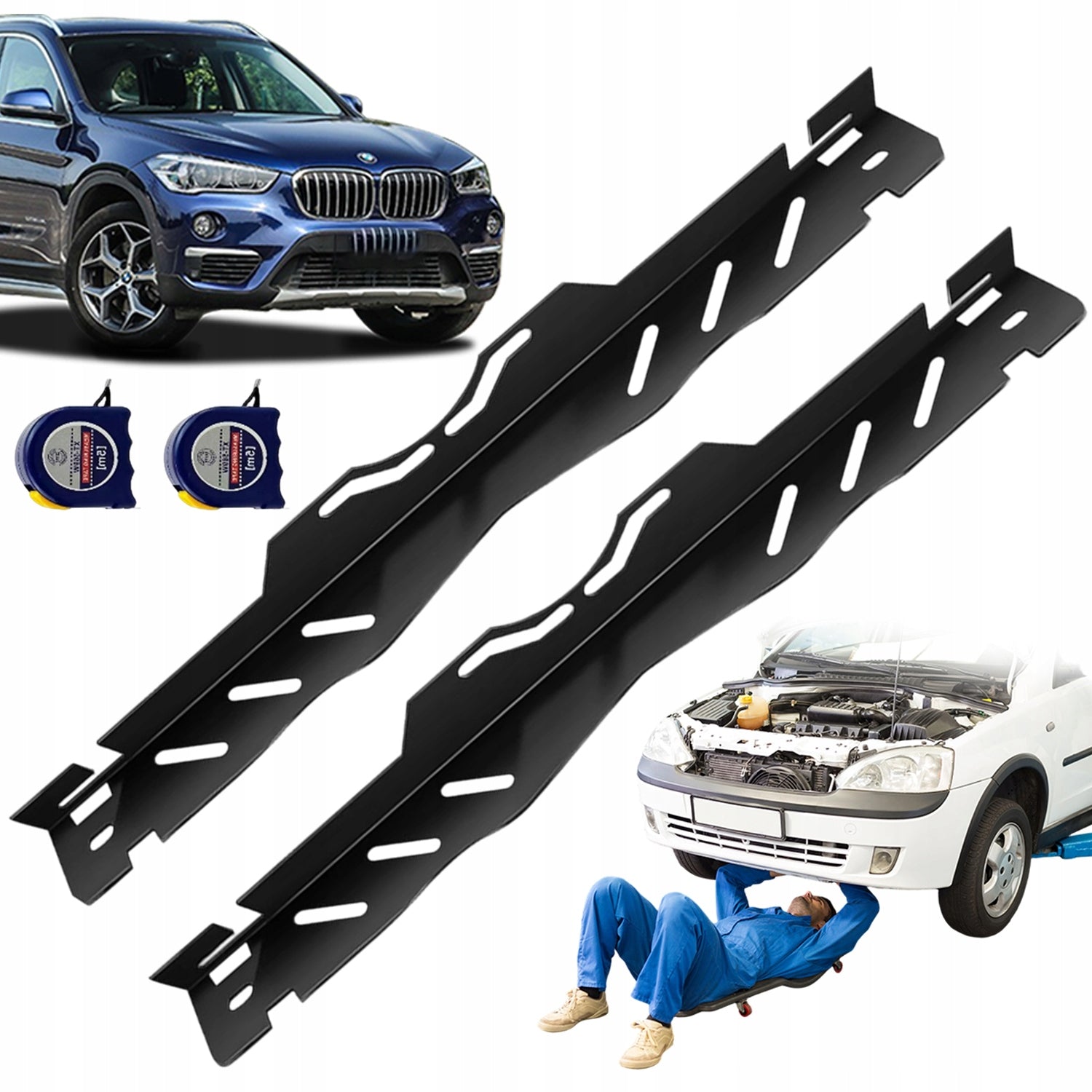 WHEEL ALIGNMENT PLATES 2 PIECES HIGH QUALITY IRON FOR CAR