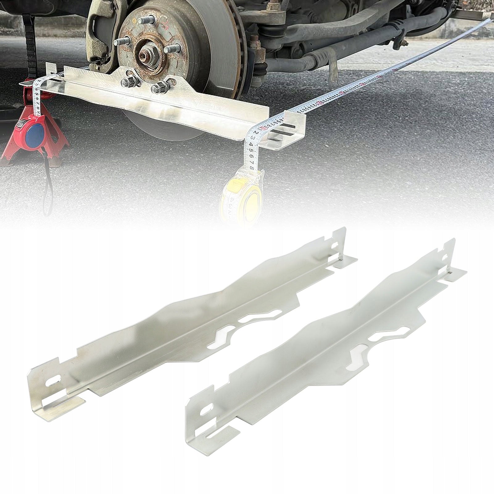 WHEEL ALIGNMENT PLATES STEEL TOOL, SET OF 2 FOR CAR ALIGNMENT ADJUSTMENT