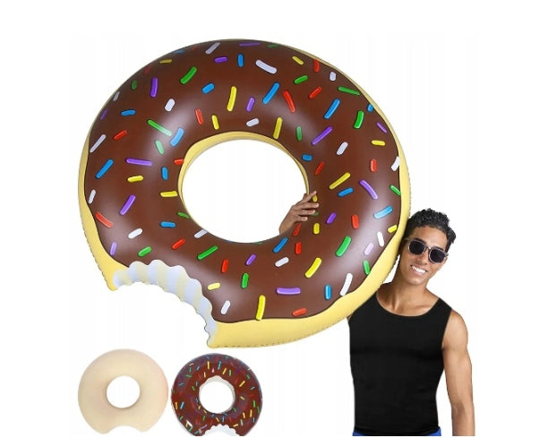 WHEEL INFLATABLE LARGE WATER MATTRESS FOR SWIMMING POOL DONUT CIRCLE 120CM XXL Packaging status original