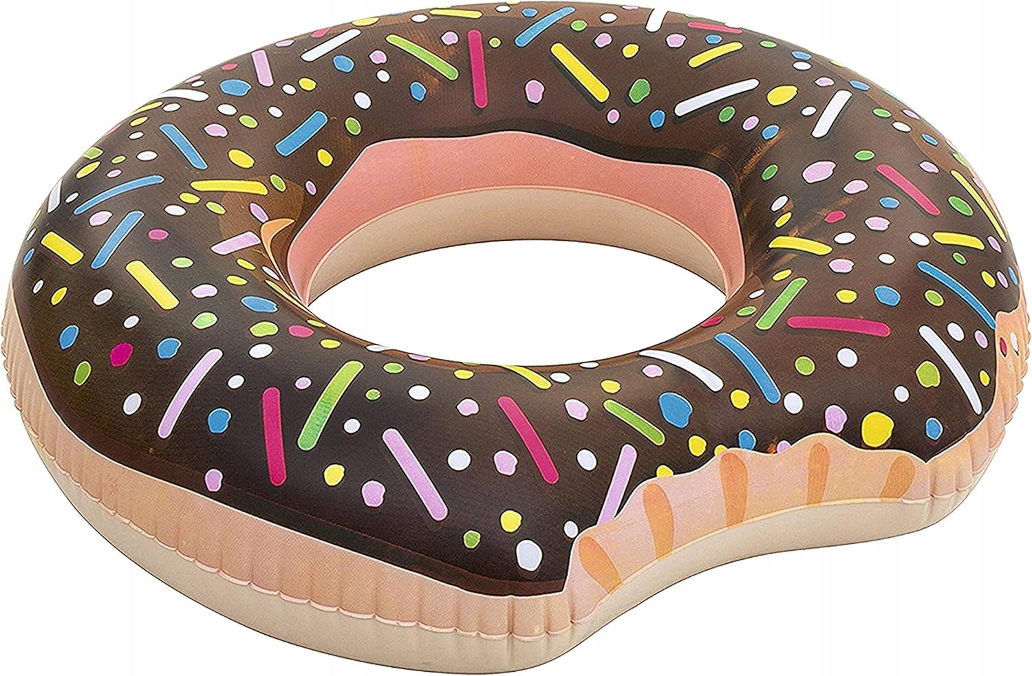 WHEEL INFLATABLE LARGE WATER MATTRESS FOR SWIMMING POOL DONUT CIRCLE 90CM XXL Manufacturer code brązowy