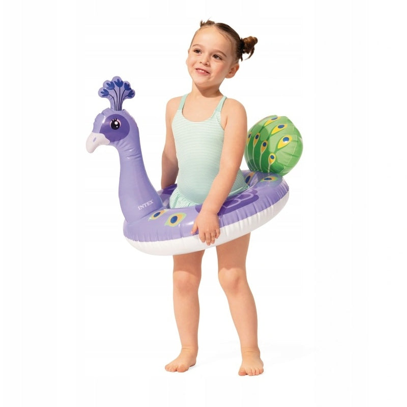 WHEEL INFLATABLE SWIMMING POOL WATER WHEEL FOR CHILDREN PEACOCK INTEX 59221 Color multicolor